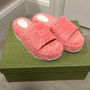 Gucci Pink Platform Sandals